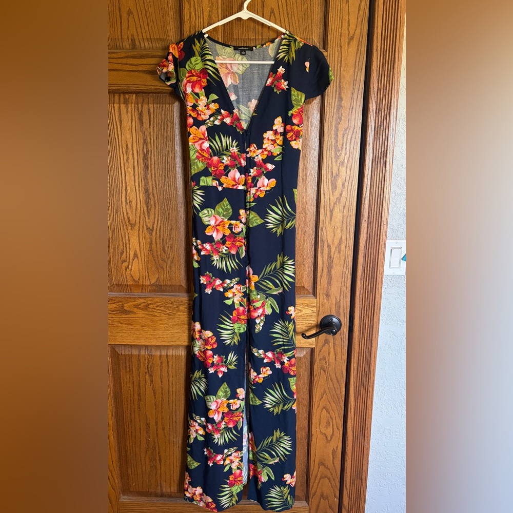Long Maxi Dress Navy Floral